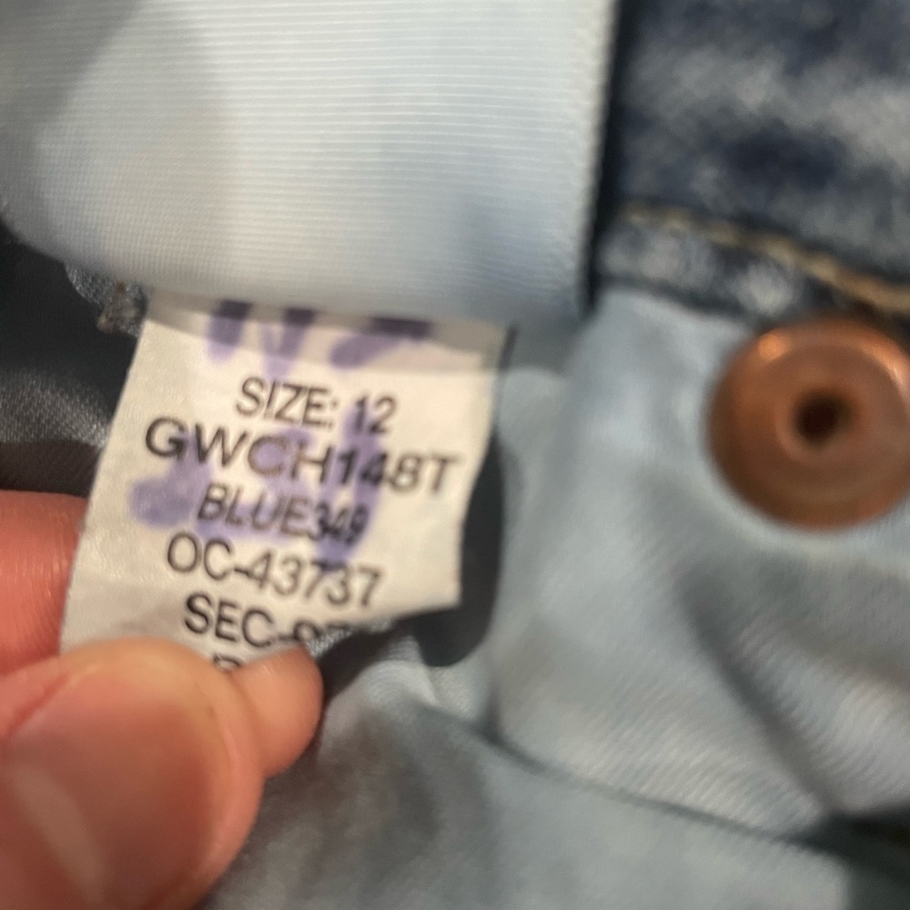 Good American Blue Distressed Skinny Jeans Size 12/31 - Picture 5 of 5